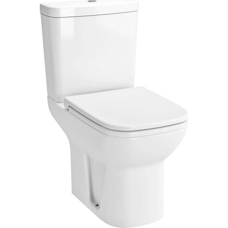 Vitra S20 Close Coupled Toilet Open Back Push Button Cistern - Soft Close Seat (1/5)