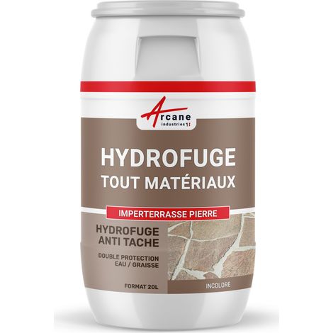 Arcane Industries – Imperméabilisant hydrofuge pour terrasse en pierre naturelle – 200 L – Protection anti-taches et gel – Application facile au rouleau