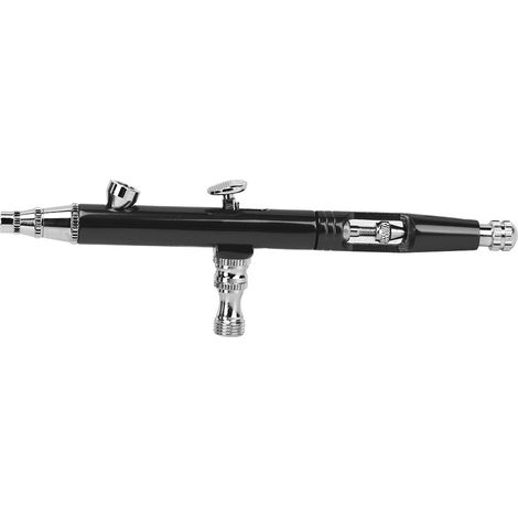 Pistolet aérographe miniature 0.3mm avec réglage externe, idéal pour bricolage et travaux de précision, disponible en 20CC et 40CC, couleur noire. (1/4)