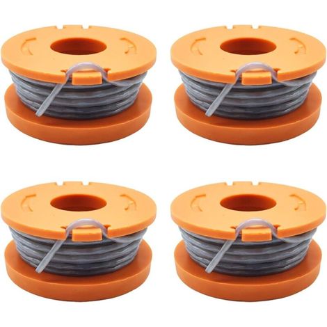 Bardusch-Bobine de fil de débroussailleuse compatible avec Mac Allister MGTP18Li - 1,65 mm - Bobine de fil d'alimentation automatique (4 bobines)