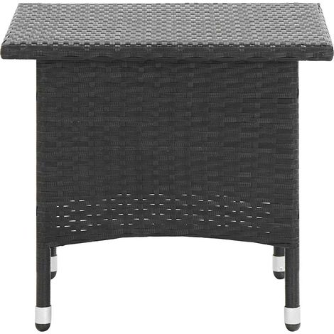 vidaXL Mesita de centro de ratán sintético negro 50x50x47 cm (1/2)