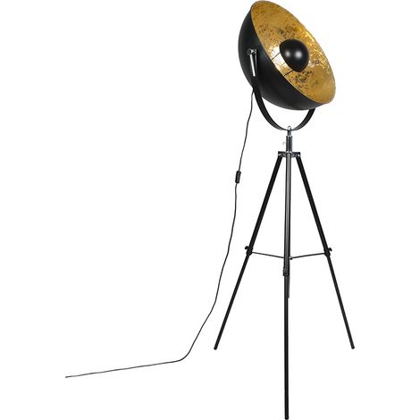 Industrial Tripod Black Smart Floor Lamp with Wi-Fi A60 - Magna 50 Eglip