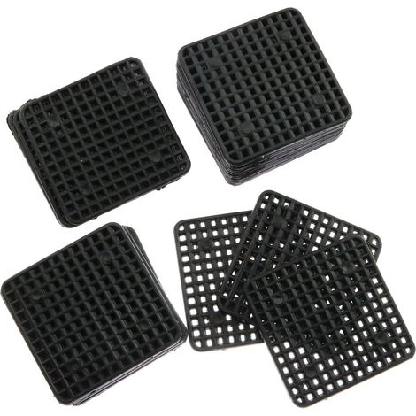 30 pièces Pot de fleur trou maille coussinets en plastique carré épaissir respirant Net fond grille tapis (1/5)