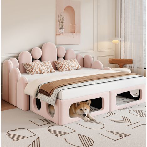 Letto matrimoniale imbottito 180x200 velluto OKMYHOME (1/5)