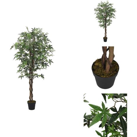 Ahornbaum Künstlich 224 Blätter 80 cm Grün - Künstlicher Ahornbaum - Kunstpflanze - Pflanzen Dekor - Zimmerpflanzen - Innendekoration (1/5)