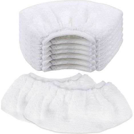 8 PCS Nettoyage à la Vapeur en Microfibre Lingette Balai Vapeur karcher Bonnette Microfibre Chiffon pour Buse à Main Universel Serpillière Remplacement pour Nettoyeur Vapeur SC2 SC3 SC4 SC5 (1/4)