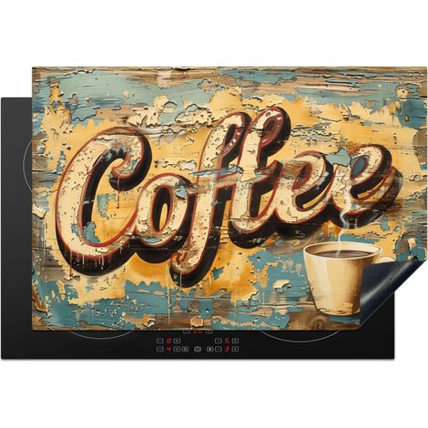 PROTECTOR DE PLACAS DE INDUCCIÓN Café - Vintage - Marrón - Taza Cocina 76x51.5 cm (1/5)