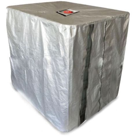Bâche de réservoir d'eau, Bâche Couverture Réservoir IBC pour Cuve 1000L, Capôt de Protection Container Citerne Eau, Anti-poussière Anti-UV Anti-Pluie, 120x100x116cm (Gris) (1/5)