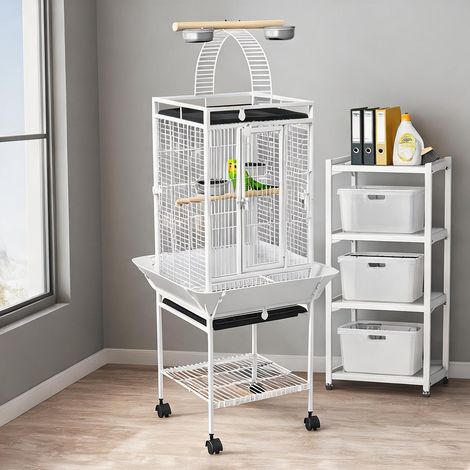SunJet Cage pour oiseaux, volière, Cage oiseaux sur roulettes - Réf. 1E6515WG21NY (1/5)