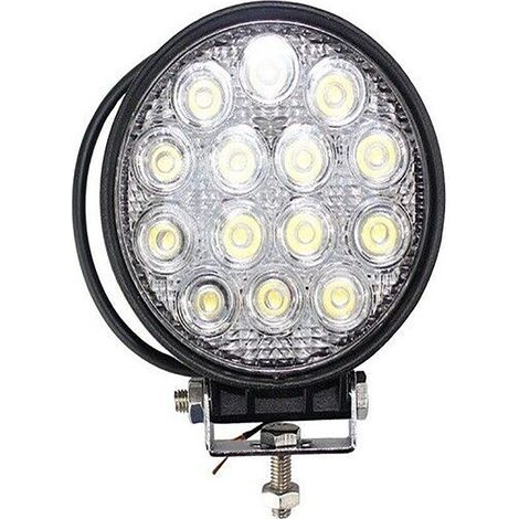 FARO SUPPLEMENTARE SLIM PROFONDITA' AUTO FUORISTRADA 12V TONDO 14 LED 48W IP67