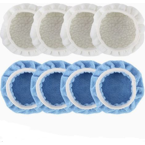 Polierhaube, 8 Stück, Polierhäute, Autohauben-Polierpads, Mikrofaser-Polierhauben, Polieren, 9 bis 10 Zoll