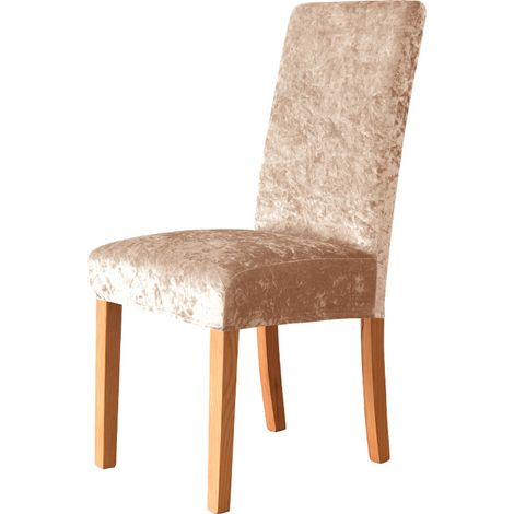 1 Housse de chaise extensible, velours côtelé, dossier mi-haut, pour salon salle à manger hôtel (1/5)