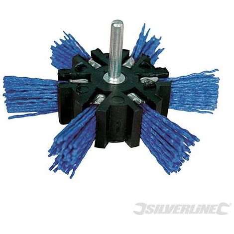 Silverline Spazzola ad alette in nylon fina e grossa ideale per sbavature Offerta 3pezzi-100 mm fine