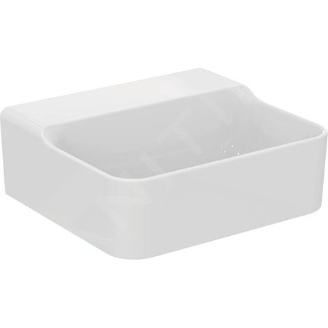 Ideal Standard Conca Ceram - Lave-main 400x350 mm, sans trop-plein, sans trou pour robinet, blanc T387501 (1/5)