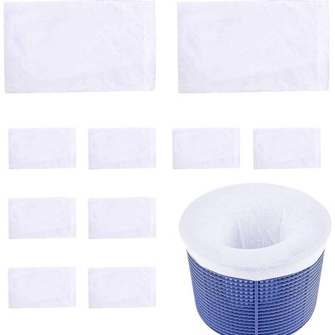 Chaussette Pour Panier De Skimmer De Piscine Sacs De Filtration À Fine Pour Sacs Attrape-Feuilles Skimmer Étang Piscine Spa Jardin Et Arrière-Cour Fontaine Patio En Extérieur (1/5)