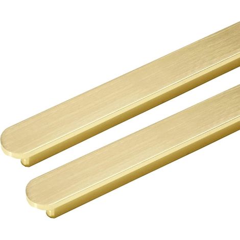 6 x Brushed Brass Gold Kitchen Cabinet Handles - Brushed Brass Cabinet Handles - Distance 128 mm (1/5)