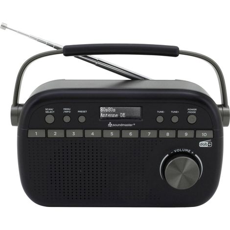 soundmaster DAB280SW Radio de poche DAB+, FM noir