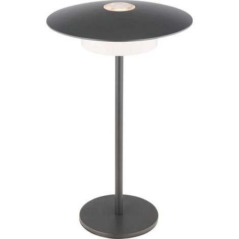Globo - lámpara de mesa - KYLER - gris - metal - Ø 18cm - LED -