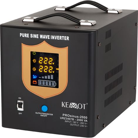 Onduleur Kemot PROsinus 2000, alimentation de secours 12 V/230 V, 2000 VA/1200 W (1/5)