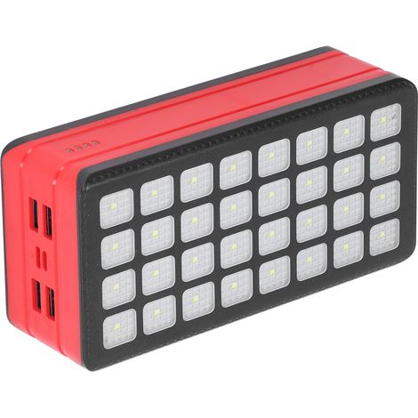 Batterie externe 32 LED, capacité 50 000 mAh, avec 4 ports USB et 3 modes d'éclairage, idéale pour le camping et les pique-niques. Parfaite pour le camping et les pique-niques. (1/5)