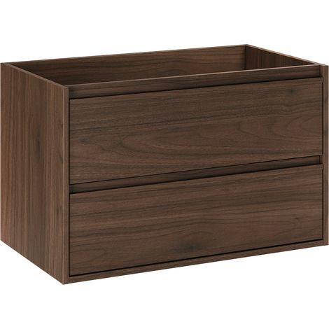 Meuble sous-vasque 80cm Edmé Bois foncé (1/5)