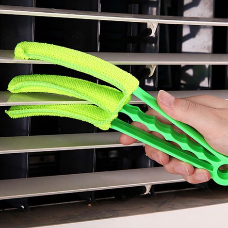 Sollbry pièces outil de nettoyage de poussière de sortie de brosse de nettoyage de plumeau de voiture, vert (1/2)