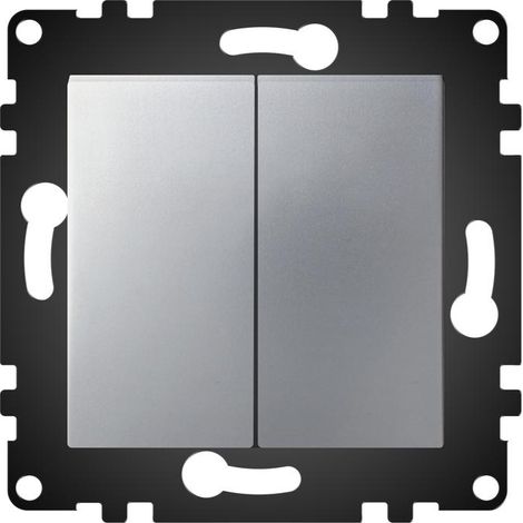 Interruptor Empotrable Doble Gris IP20 Serie wLux Gris | IluminaShop