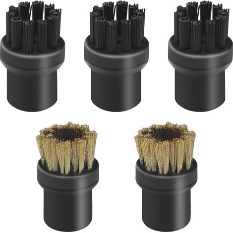 5-teiliges Dampfreiniger-Bürstenkopf-Set – 2 Messingbürsten und 3 Nylonbürsten – Kompatibel mit Kärcher SC1, SC2, SC4 und SC5 Dampfreinigern (1/5)
