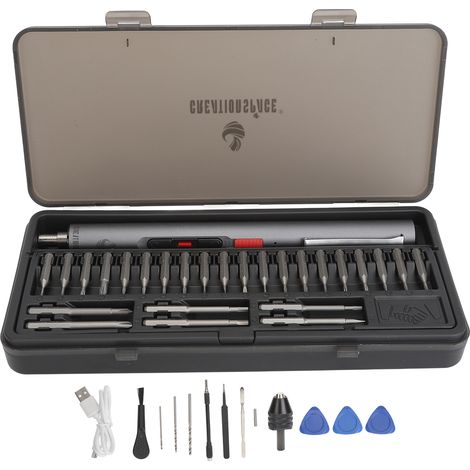 Tournevis électrique à couple élevé, haute précision, mini-tournevis à aimant puissant avec 26 embouts pour montres et appareils photo (1/5)