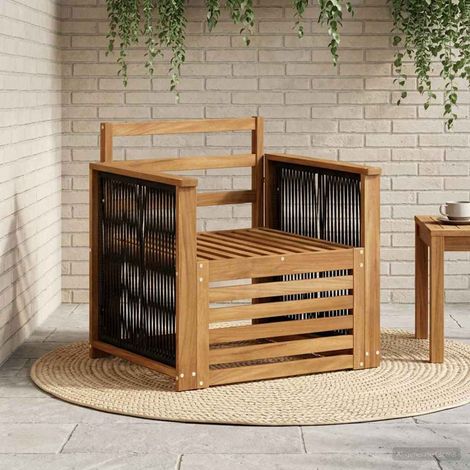 vidaXL Outdoor Middle Sofa Natural (1/5)