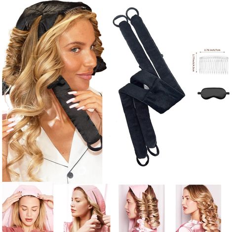 Octopus Lockenstab ohne Hitze, Lockenhaube mit Gummiband, Werkzeug für lockere Wellenknoten