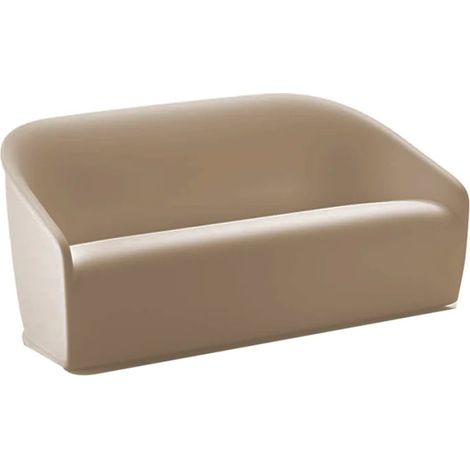 Canapé d'extérieur design moderne pour bar restaurant en polyéthylène Settembre - Beige