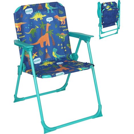 Relaxdays Children's Folding Chair, Camping Seat with Design, Lightweight, HWD: 51.5x36x37.5 cm, Portable, Multicoloured (1/5)