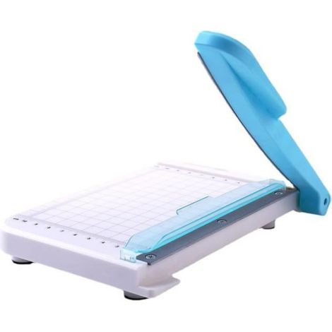 Coupe-papier - Guillotine manuelle A5 - Coupe jusqu'à 10 feuilles - Plastique durable - 1 pièce (1/4)