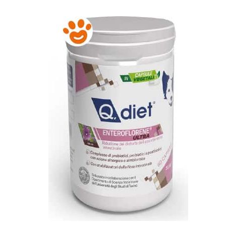 Q.Diet Dog & Cat Enteroflorene Ultra - Confezione 60 Capsule -