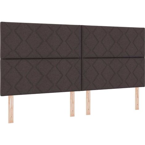 Maison Exclusive - Testiera Marrone Scuro 200 cm Tessuto (1/5)