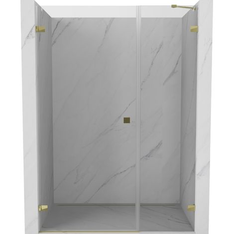 Mexen Lunar-B porte de douche pivotante gauche 115 cm, transparent, doré - 832S-115-050-50-00-L (1/5)