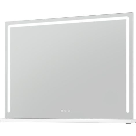 Specchio per il trucco 80 x 60 cm luminosità regolabile 3 colori di luce argento e bianco contemporanei 200020068
