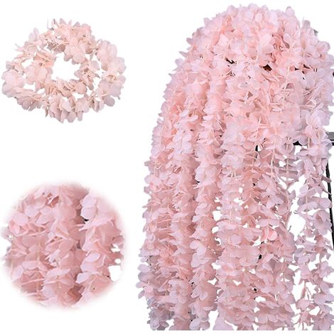 10 Pièces Artificielle Fleurs Faux Wisteria Vigne, Guirlande Fleurs Artificielles 100cm, Guirlande de Fleurs Artificielles pour Mariage, Décoration, Jardin, Maison (1/5)