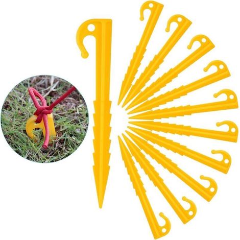 30 Pcs Piquet de Tente en Plastique, Piquets de Tente Spirale, Sardine Tente de Jardin Sol, Robuste et Durable, pour Accessoires pour Camping, Auvents de Camping, Auvents de Caravane