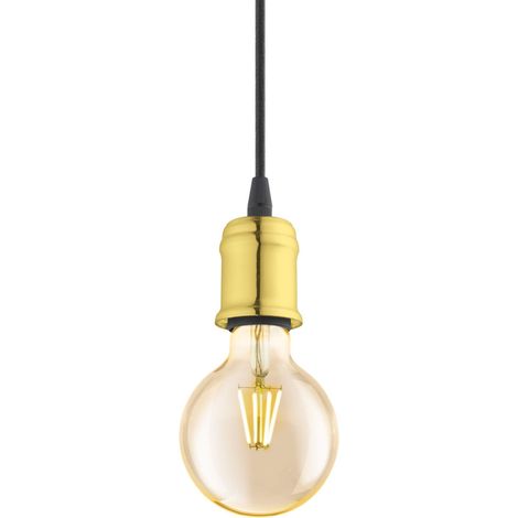 Eglo Yorth - Lampadario a sospensione in acciaio, 60 W, ottone (1/4)