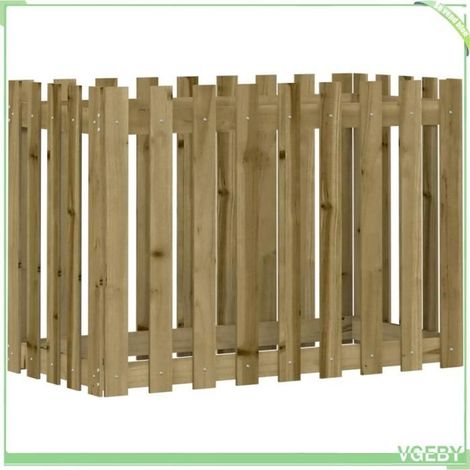 Lit surélevé de jardin - FAFEICY - 832486 - Bois de pin imprégné - 100x50x70 cm - Traitement anti-pourriture (1/5)