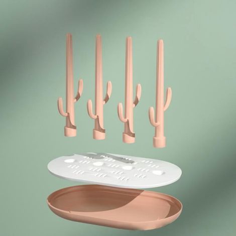 Égouttoir de Biberon Porte-bouteille pour Bébé - Blanc - Séchage pour Biberons et Accessoires (1/4)