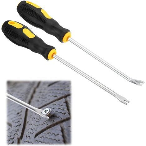 Nail Puller, Nail Puller Lever Tool, Upholstery Staple Puller, Nail Remover Staplers, Construction Staple Removal Tool, Straight and Curved V Nail Puller, 2P (1/5)