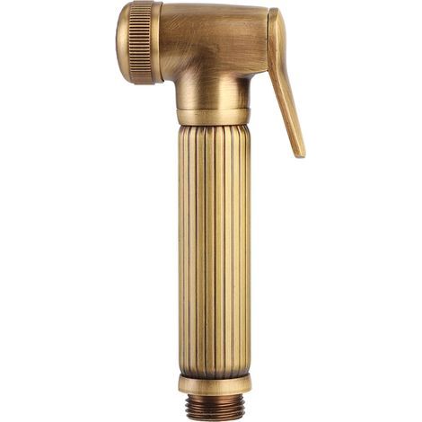 Bidet vintage in ottone con supporto e tubo flessibile - Accessorio da bagno (1/5)