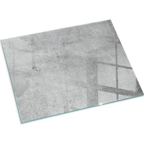 Kaminofen Glasplatte Kaminplatte Kaminglas Funkenschutzplatte Dekorative Sicherheitsglas Rohbetonstruktur 80x60 cm