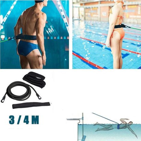Fascia elastica statica per nuoto da 4 metri (nera) (1/5)