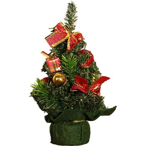 Mini Sapin de Noël Enfant Décoration Créative Cadeau Non-Tissé Nœud Pied Plastique-KZQ (1/3)
