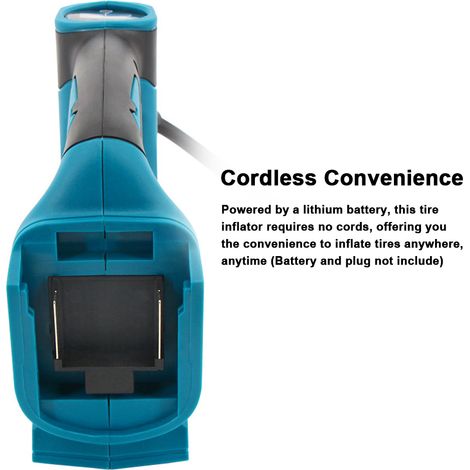 Gonfleur à batterie au lithium, pompe à air électrique sans fil, gonfleur intelligent pour pneus de voiture, affichage numérique portable, appareil de gonflage de ballons multifonctionnel. (1/5)