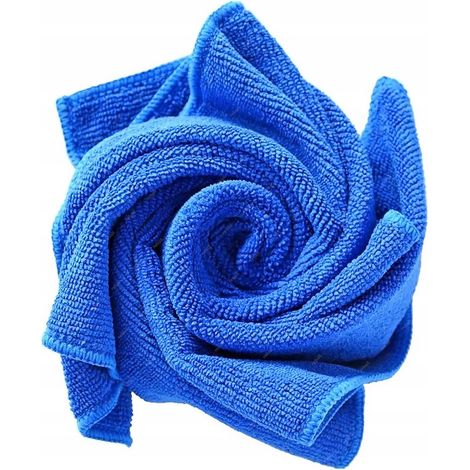5 toallas de microfibra para lavar y secar el coche, 300 g, 30 cm, azul.
